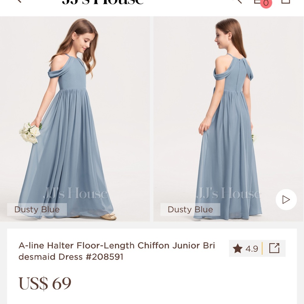 JJs House Elegant Gray Kids Dress
